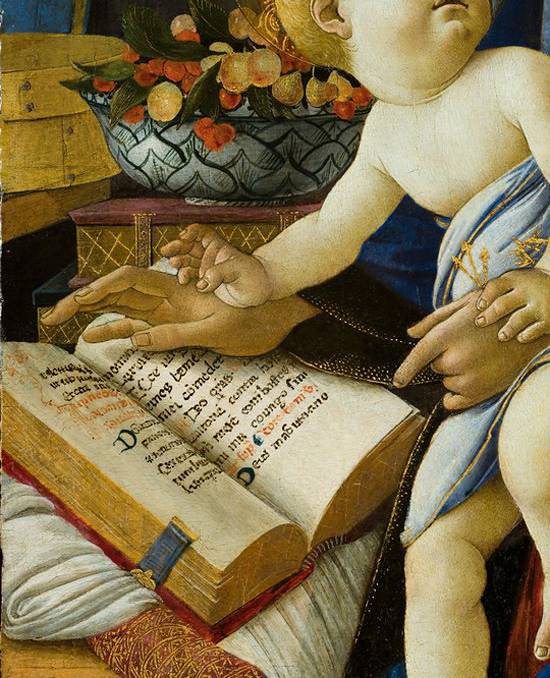 Particolare Madonna del Libro